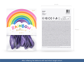 Ballons Rainbow 30 cm, métallisés, violet (1 pqt. / 10 pc.)