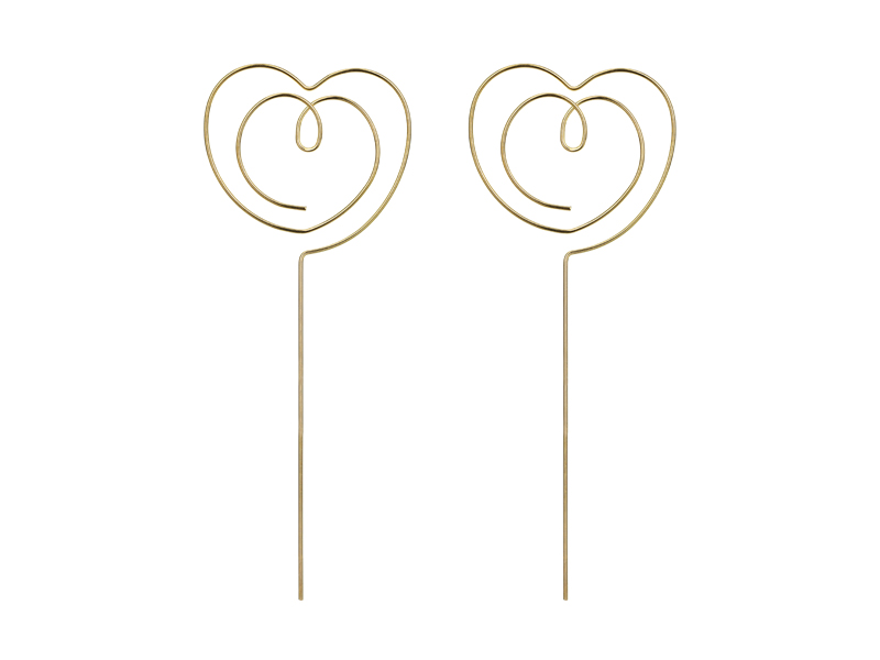Tårttoppers – Hjärtan – guld – 5 cm – 2-pack