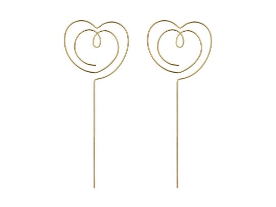 Heart Toppers, gold,  12 x 4,5  cm (1 pkt / 2 pc.)