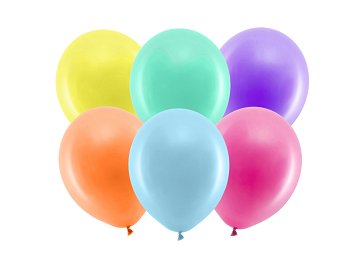 Ballons Rainbow 23 cm pastel, mélange (1 pqt. / 100 pc.)