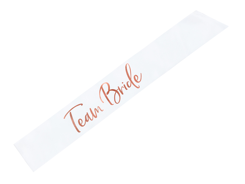 Sash – Team Bride – vit – 75 cm