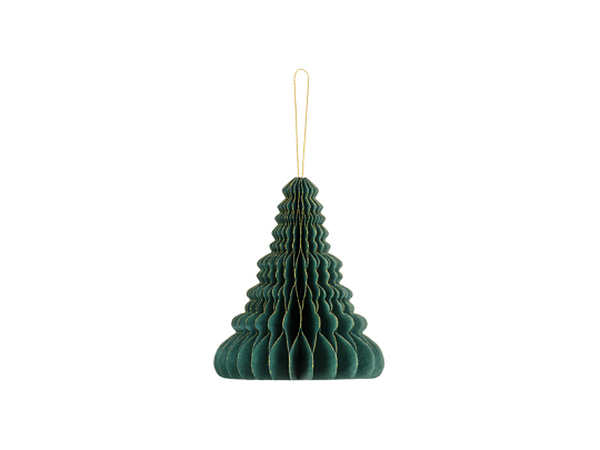 Papierkugel honeycomb Weihnachtsbaum, flaschengrün, 15cm