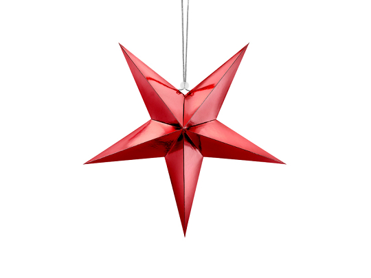 Paper star, 45cm, red