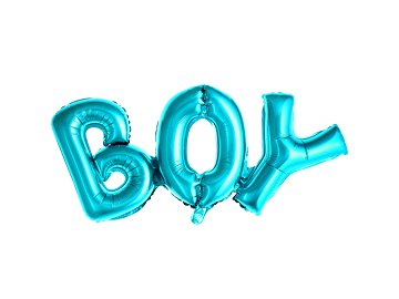 Balon foliowy Boy, 67x29cm, niebieski