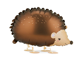 Foil balloon Hedgehog, 58x36 cm, mix