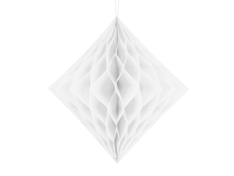 Honeycomb – Diamant – vit – 30 cm