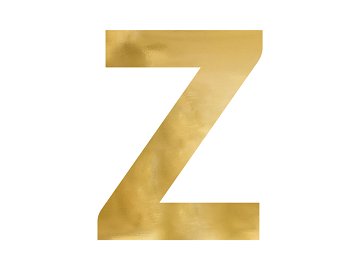 Lettre mirroir ''Z'', or, 47x60 cm