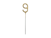Sparkler Number 9, gold, 15 cm