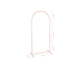 Support de fond, midi arc, rose sale, 80x180 cm