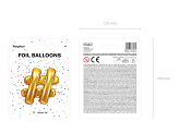 Folienballon #, 35cm, gold