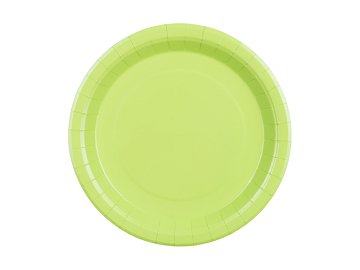 Talerzyki papierowe, jasny zielony, 23cm (1 op. / 6 szt.)