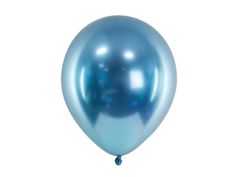 Latexballong Glossy – blå – 30 cm