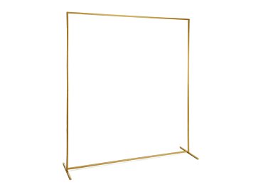 Backdrop stand, frame, gold, 200x200 cm