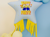Foil balloon Star with tassels Minions, 72x72 cm, mix