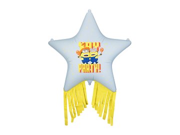 Foil balloon Star with tassels Minions, 72x72 cm, mix