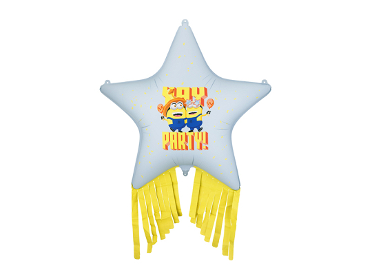 Foil balloon Star with tassels Minions, 72x72 cm, mix