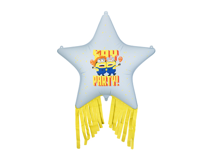 Foil balloon Star with tassels Minions, 72x72 cm, mix