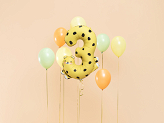 Ballon Mylar Chiffre 3 - Guépard, 69x98 cm, mélange de couleurs