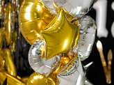 Round foil balloon, 59 cm, silver