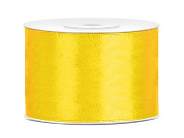 Satinband, gelb, 50mm/25m