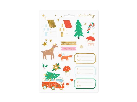 Christmas stickers Winter fores, mix