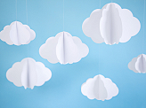 Hanging decoration Clouds, white, 17-28cm (1 pkt / 3 pc.)