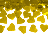 Confetti cannon with hearts, gold, 60cm