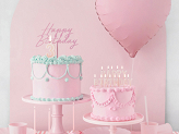 Świeczki urodzinowe Happy Birthday, 2,5 cm, różowy (1 op. / 13 szt.)