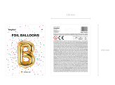 Ballon Mylar lettre ''B'', 35cm, doré