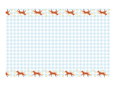Paper Tablecloth Checkered with Horses, mix, 180x120 cm