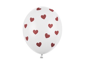 Ballons 30 cm, Cœurs, Pastel Pure White (1 pqt. / 50 pc.)
