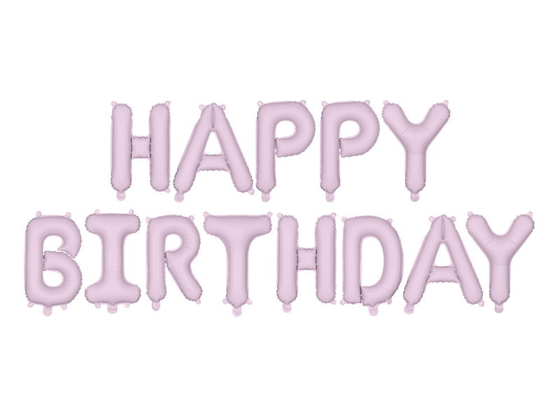 Folieballong – Happy Birthday – Lila – 340x35 cm