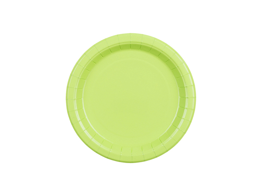 Talerzyki papierowe, jasny zielony, 18cm (1 op. / 6 szt.)