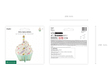 Foil balloon Cupcake, 48x68 cm, mix