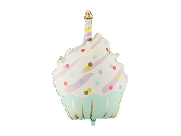 Foil balloon Cupcake, 48x68 cm, mix
