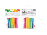 Guirlande en papier Éventails arc-en-ciel, 2,5m, mélange
