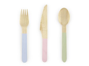 Wooden Cutlery, mix, 16cm (1 pkt / 18 pc.)