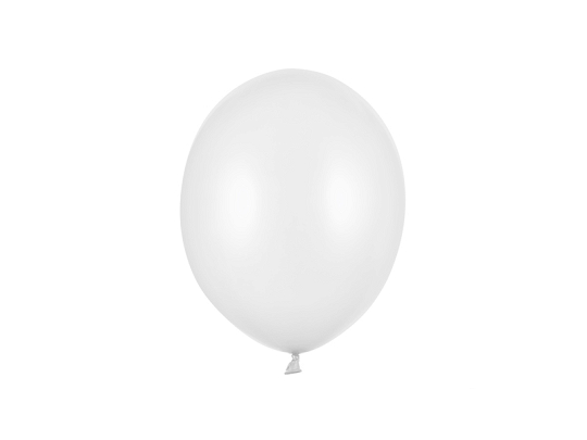 Ballons Strong 23cm, Metallic Pure White (1 VPE / 100 Stk.)