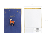 Card with enamel pin Deer, 10.5x14.8cm