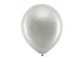 Rainbow Ballons 30cm, metallisiert, silber (1 VPE / 10 Stk.)