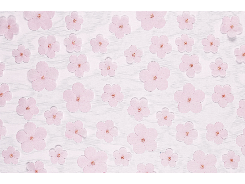 Bordslöpare nonwoven – blommor – ljusrosa – 26x500 cm