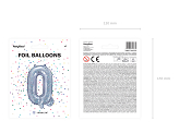Balon foliowy Litera ''Q'', 35cm, holograficzny