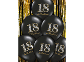 Ballons 30 cm, 18 & Brillant, Noir Pastel (1 pqt. / 50 pc.)