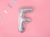 Balon foliowy Litera ''F'', 35cm, holograficzny