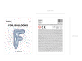 Folienballon Buchstabe ''F'', 35cm, holografisch