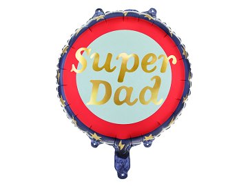 Folienballon Super Dad, 45 cm, mix