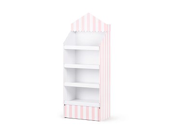 Paper stand, pink and white stripes