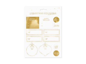 Christmas stickers, gold
