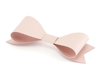 Paper decorations Bows, powder pink (1 pkt / 6 pc.)