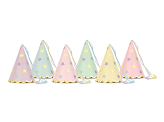 Partyhüte Sterne, gemischt, 14,5 cm (1 VPE / 6 Stk.)